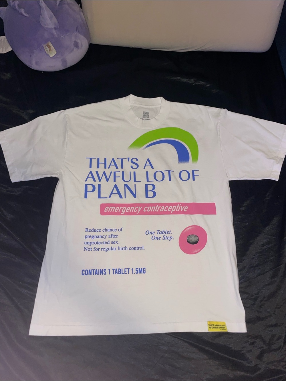 ALOCS X PLAN B - White Graphic Men’s Tee with Blue & Green Plan B Design